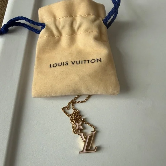 Louis Vuitton Iconic Enamel Rose Gold Necklace (Like-new) - Picture 5 of 11